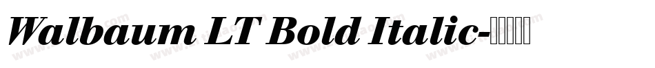 Walbaum LT Bold Italic字体转换